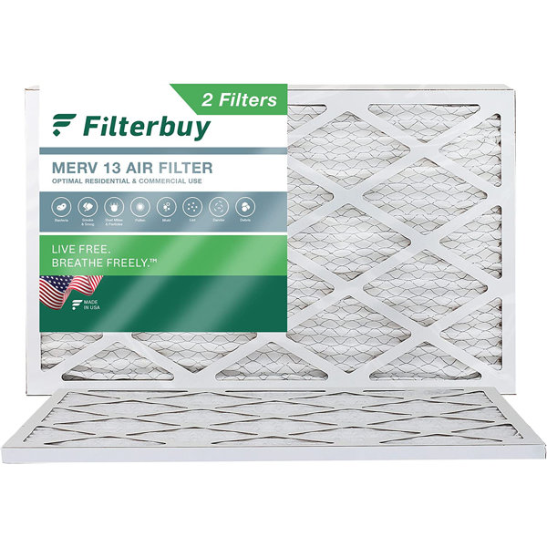 Filterbuy 16x24x1 Air Filter MERV 13, Pleated HVAC AC Furnace Filters